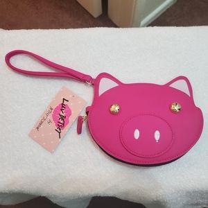 Betsey Johnson Piggy Wristlet